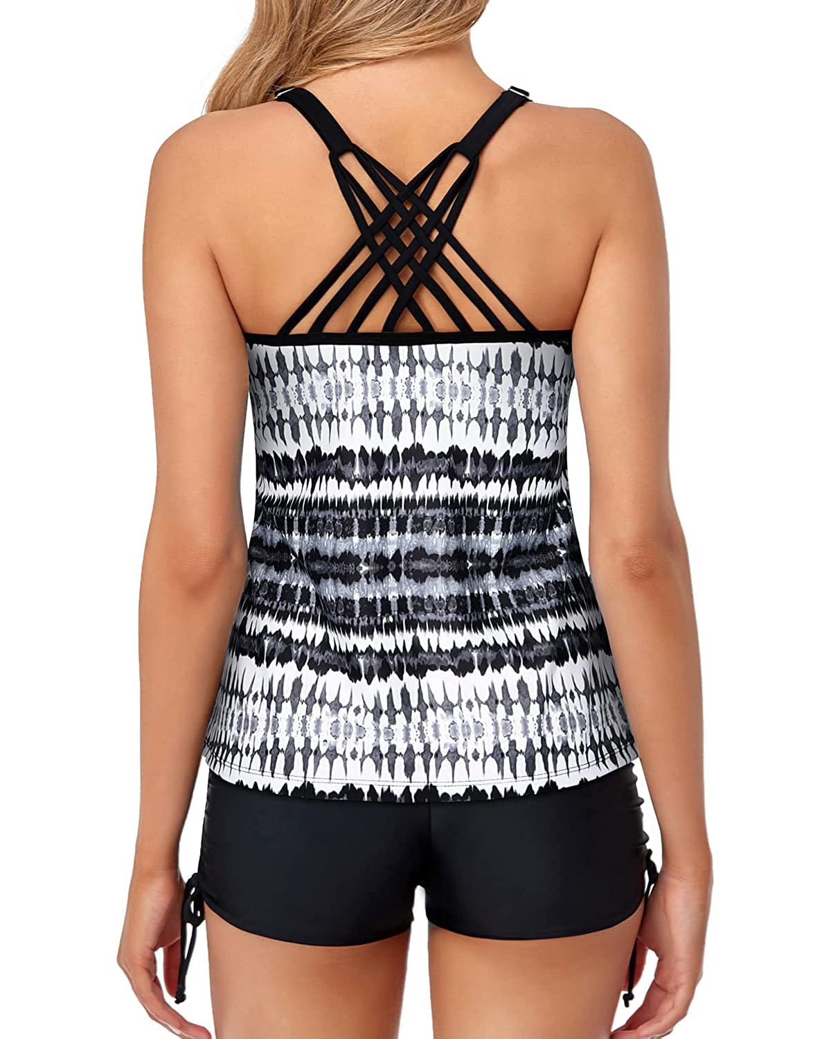 Yonique Women's Tummy Control Tankini Swimsuit - 2 Piece Bathing Suit with Shorts for Beach, Pool & Summer Vacation | Comfortable Swimwear for Women