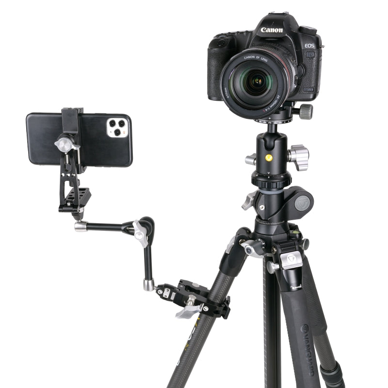 VEO CP 65 Kit with Clamp, Deluxe Support Arm & Smartphone Holder - Professional Camera Mount for Live Streaming, Vlogging & Video Recording - Perfect for YouTube, TikTok & Social Media Content Creation