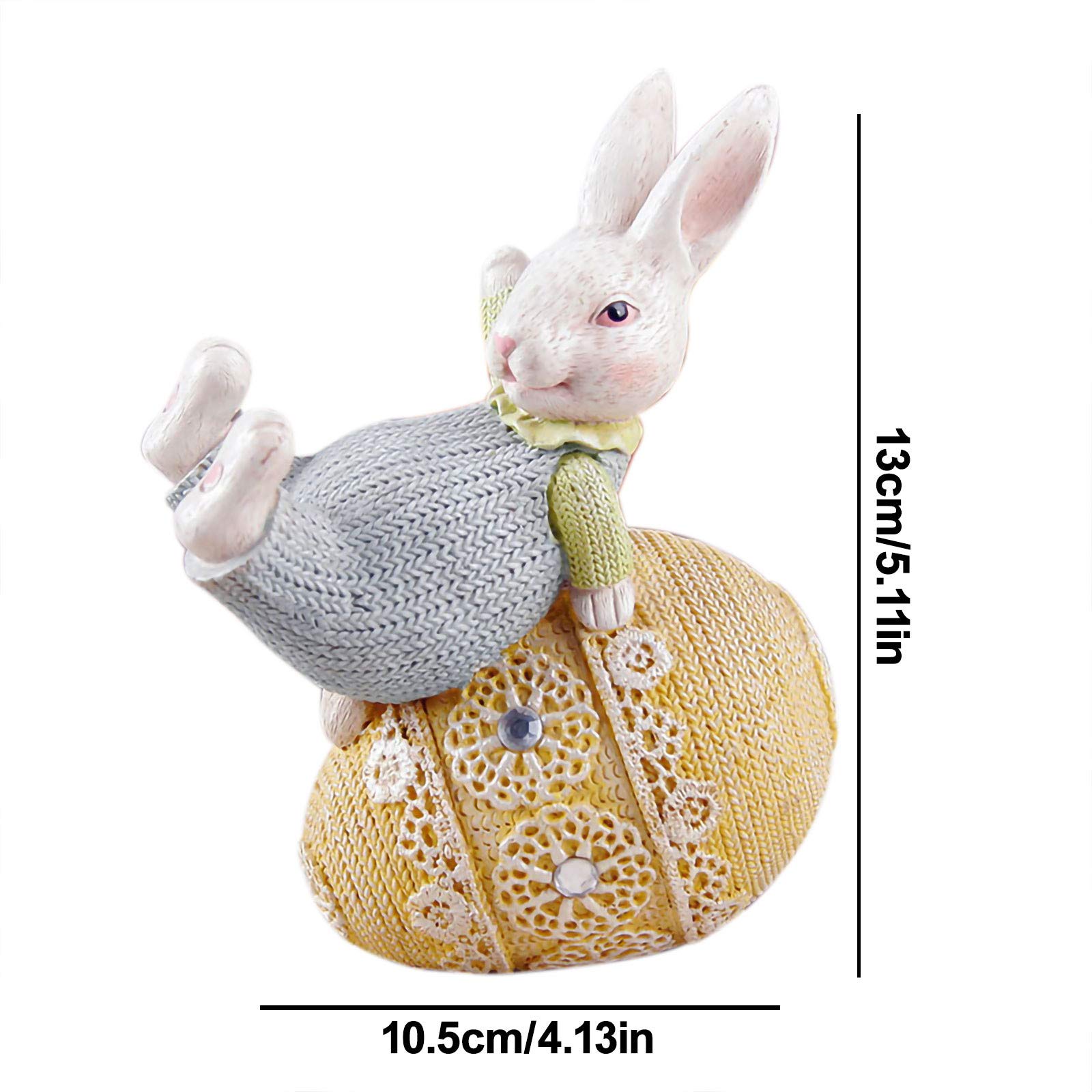 Easter Bunny Figurine Decor - Spring Easter Rabbit Statue, Table Centerpiece for Holiday Party, Home Decor, Easter Tabletop Decoration (Set of 5) | Perfect for Easter Celebrations, Spring Home Decor, and Holiday Party Centerpieces