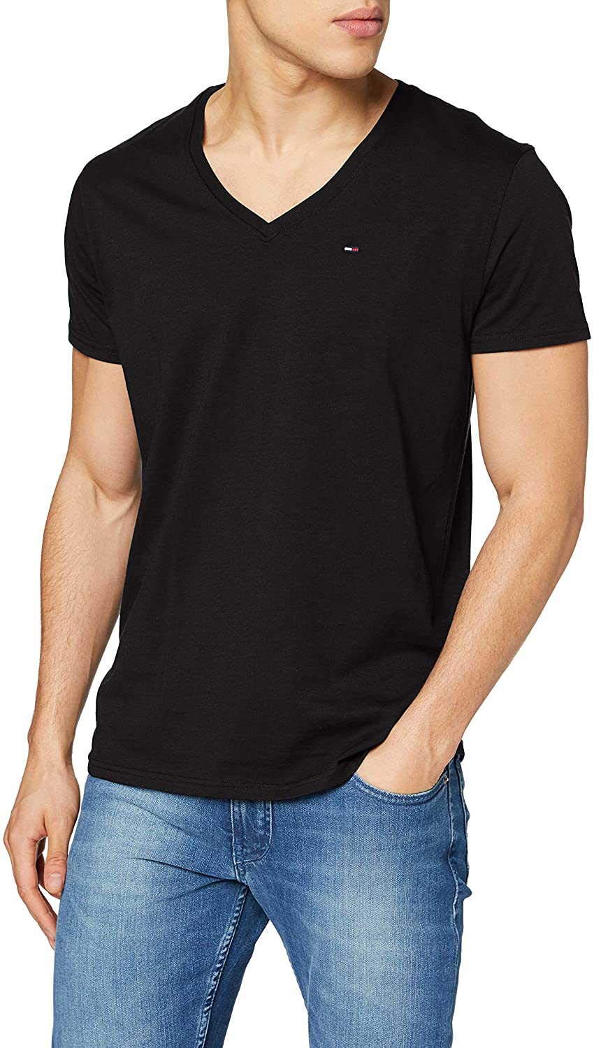 Tommy Jeans Malato Men's Short-Sleeve T-Shirt & Polo Shirt - Black, Size S - Casual & Athletic Wear for Everyday Comfort