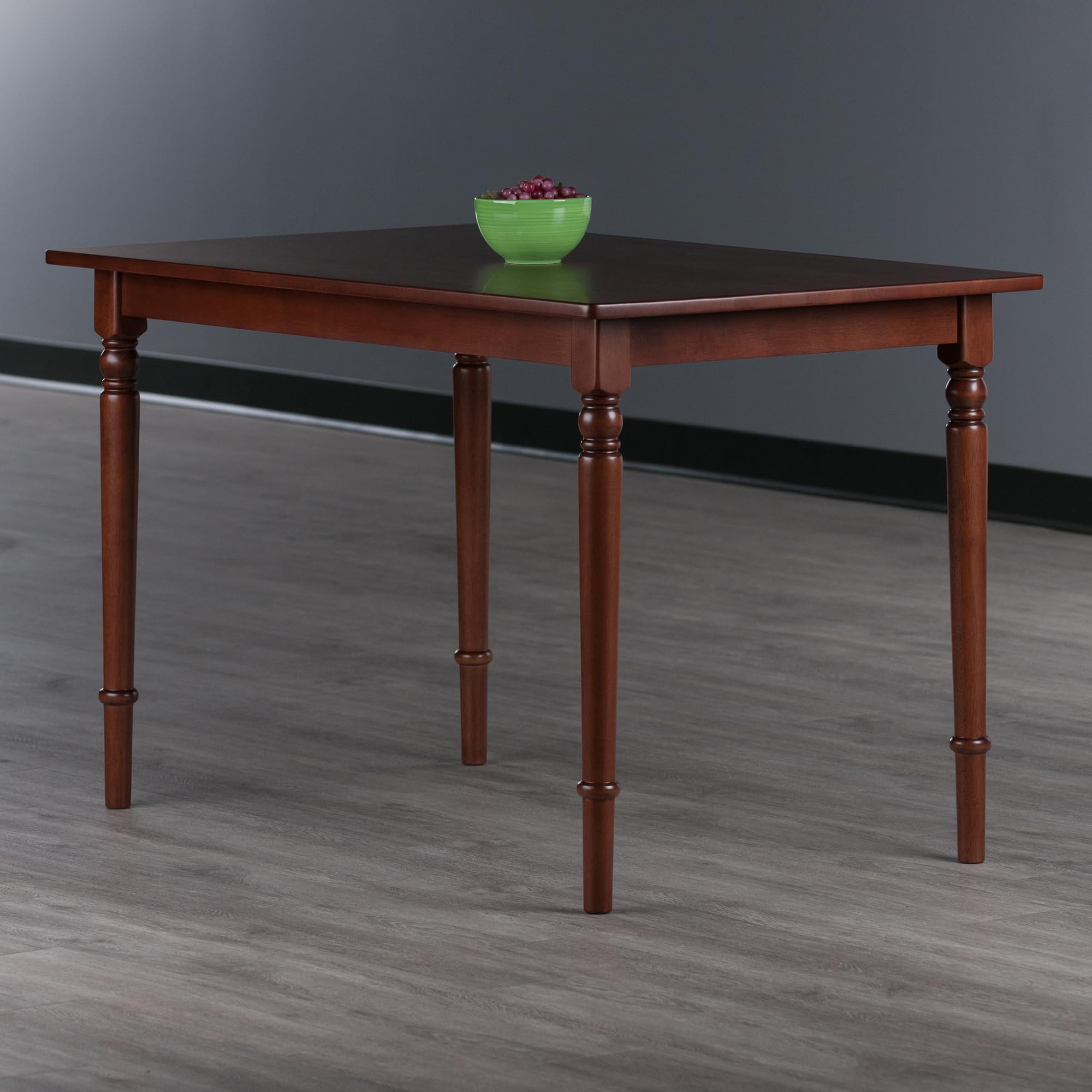Winsome Ravenna 47-inch Rectangular Walnut Dining Table for 6 People - Perfect for Family Meals & Kitchen Gatherings
