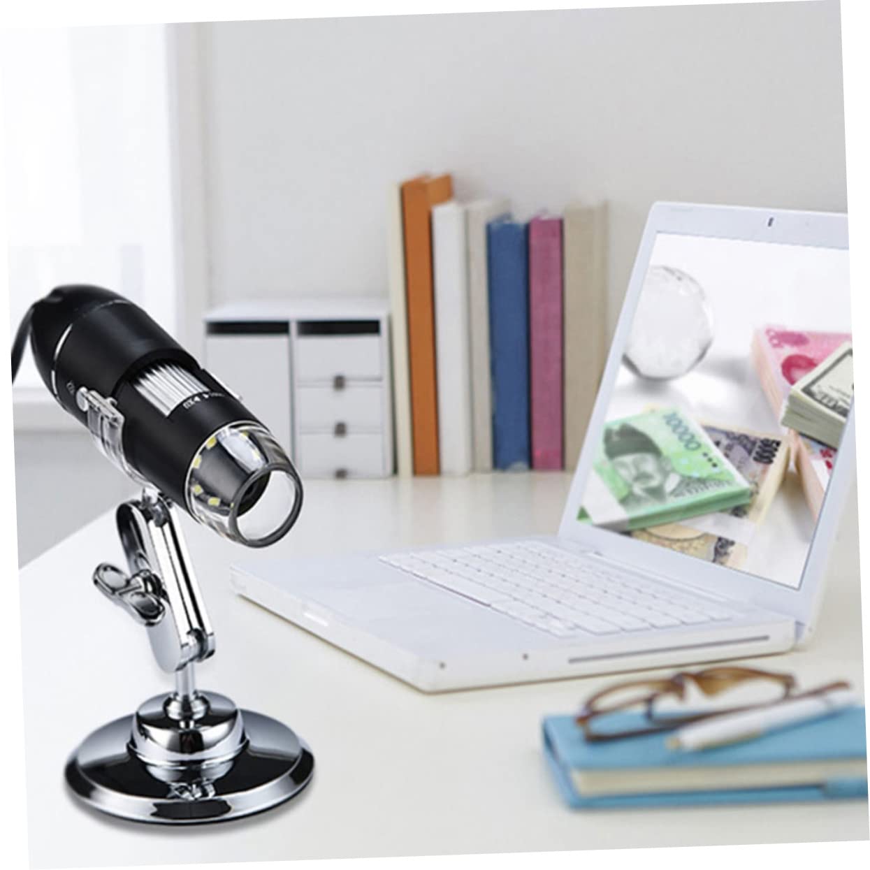 OSALADI 1600X Magnification Digital Microscope - Portable USB Microscope for Electronics Repair, Jewelry Inspection, Coin Collecting & Science Education | Easy to Use with Adjustable LED Lights | Perfect for Hobbyists, Students & Professionals