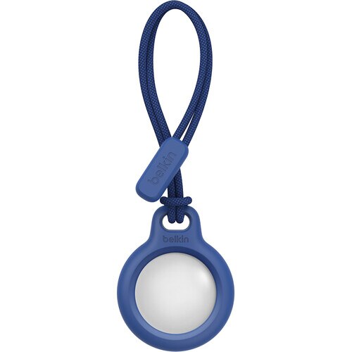 Belkin AirTag Keychain with Security Strap - Blue | Secure Tracking for Keys, Bags & Luggage | Perfect for Travel & Everyday Use