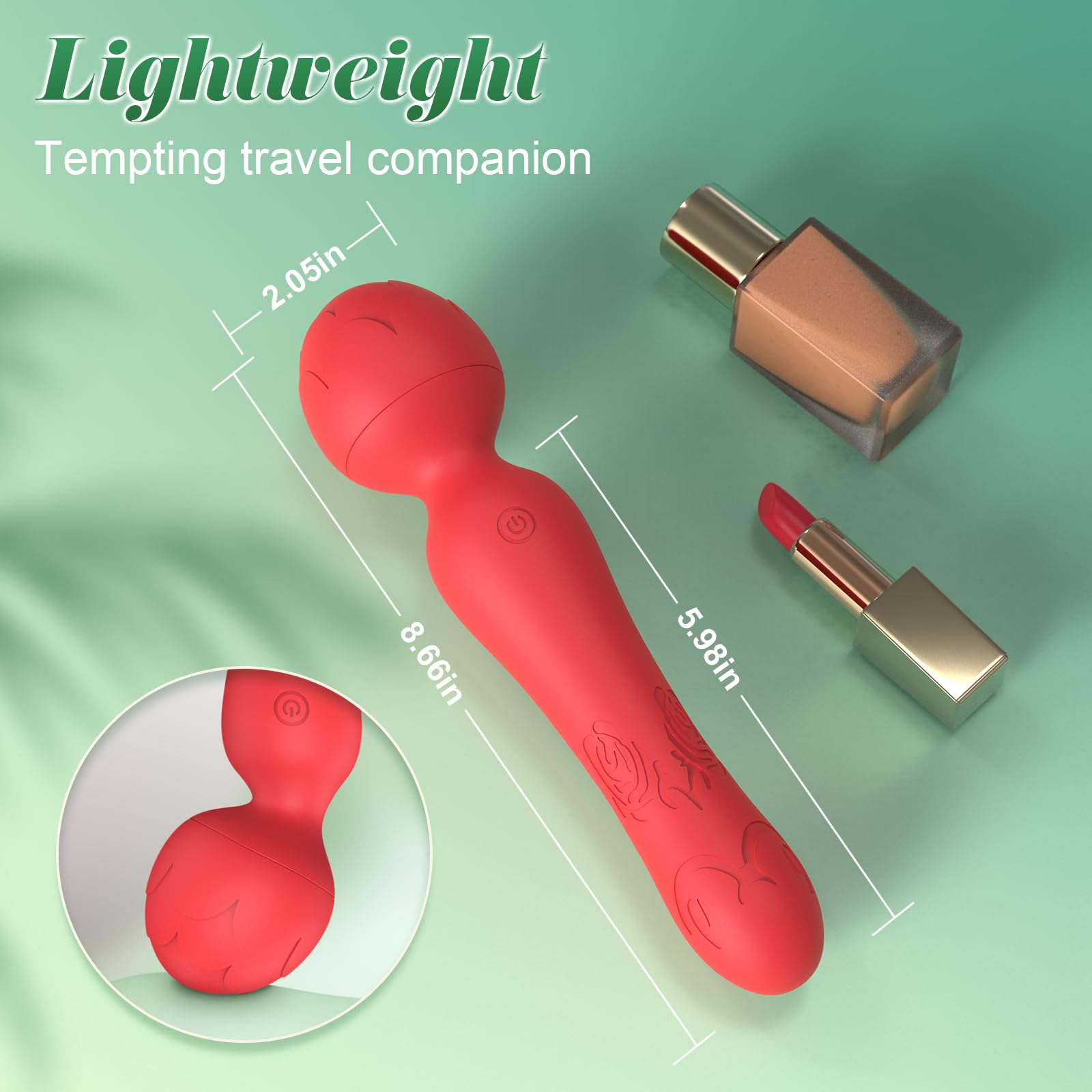 **Rose Wand Vibrator - Powerful Clitoral & G-Spot Stimulator, Waterproof & Quiet Rechargeable Adult Toy for Women | Perfect for Solo Play, Couples & Sensual Massage**