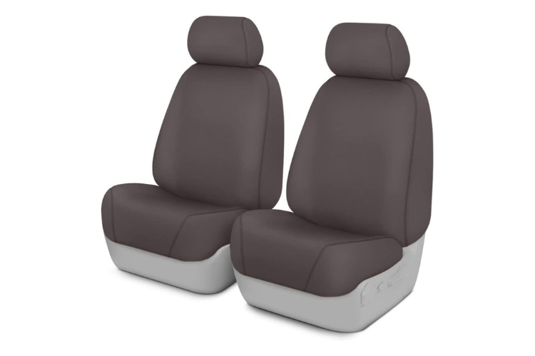 Covercraft SS2533PCGY Polycotton SeatSaver Custom Front Seat Covers for Chevy Silverado 2500HD/3500HD (2020-2023) - Grey | Durable Protection for Truck Seats | Perfect for Work, Off-Road & Daily Commuting