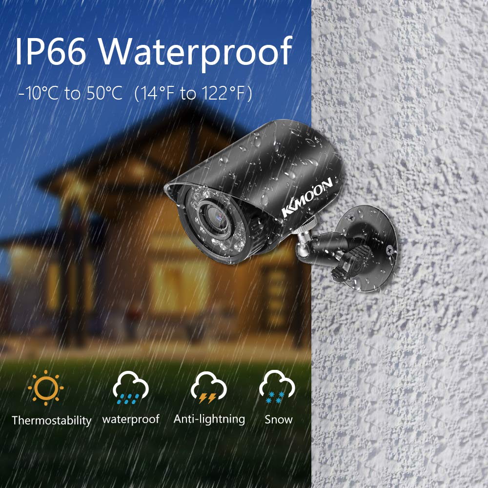 4pcs 1080P 2MP Outdoor Weatherproof Security Cameras with Night Vision & Motion Detection - HD Analog CCTV Surveillance System for Home & Business Protection (NTSC) - Ideal for Driveway, Garage & Perimeter Monitoring