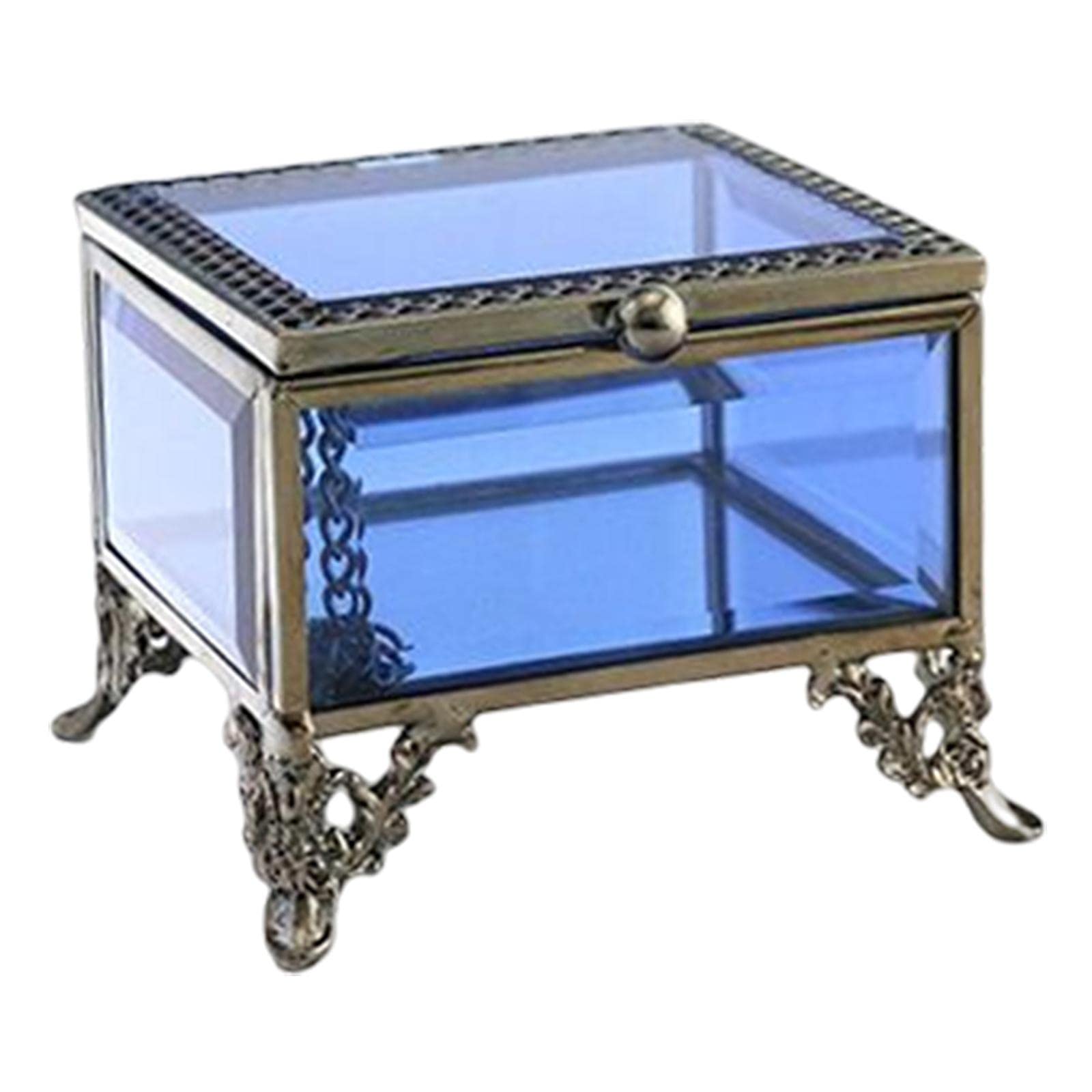 Elegant Glass Jewelry Box & Trinket Organizer - Premium Jewelry Storage Holder for Necklaces, Rings & Earrings | Perfect for Bedroom Vanity, Dresser Top & Travel | Home Decor & Gift Idea