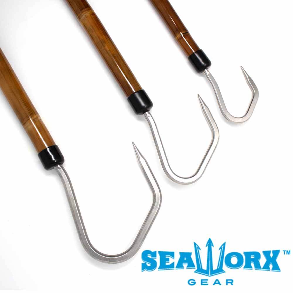 Seaworx Calcutta Bamboo Gaff - Premium Fishing Gaff Hook for Saltwater & Freshwater - Perfect for Boating, Kayak Fishing, and Offshore Angling