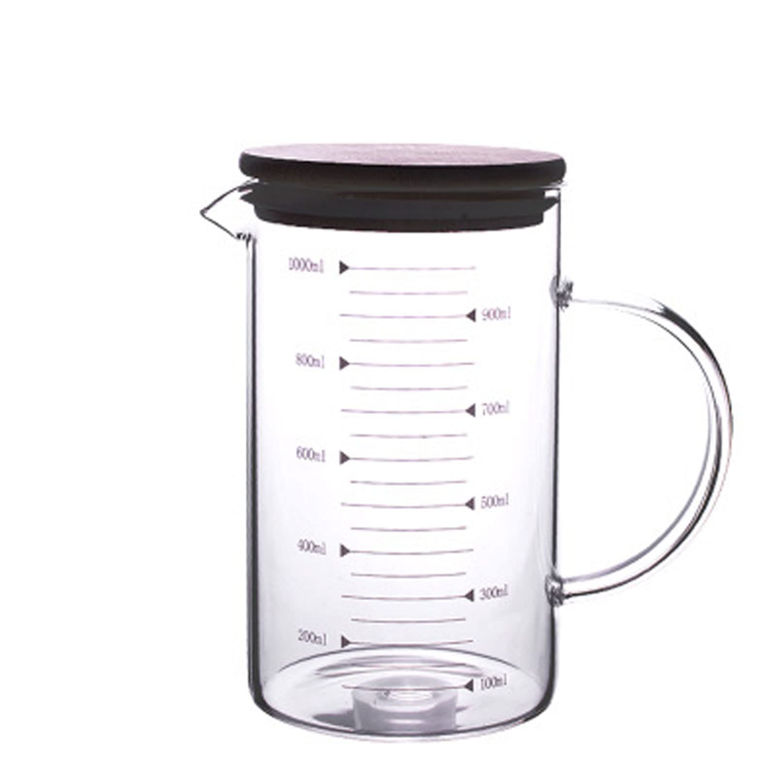 LSKJFF 3-Piece Borosilicate Glass Measuring Cups Set - 1000ml for Wet & Dry Ingredients - Oversized, Clear Kitchen Essentials for Baking, Cooking & Mixing