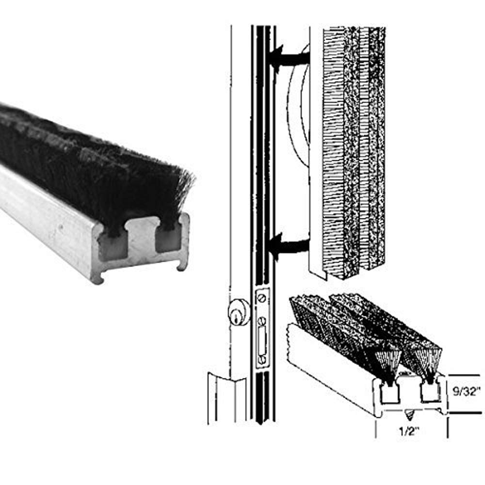 Gordon Glass Commercial Entrance Door Astragal Weatherstripping - 84 Inch Long, Durable Weather Seal for Storefronts & Office Buildings - Perfect for Energy Efficiency & Noise Reduction