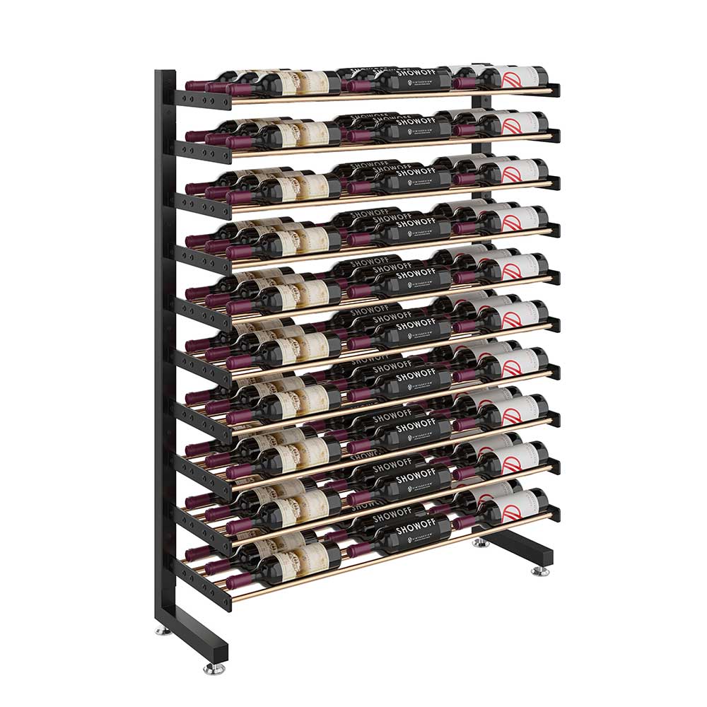 Evolution 90 Bottle Single Sided Wine Display Rack - Perfect for Wine Cellars, Bars & Restaurants Organization