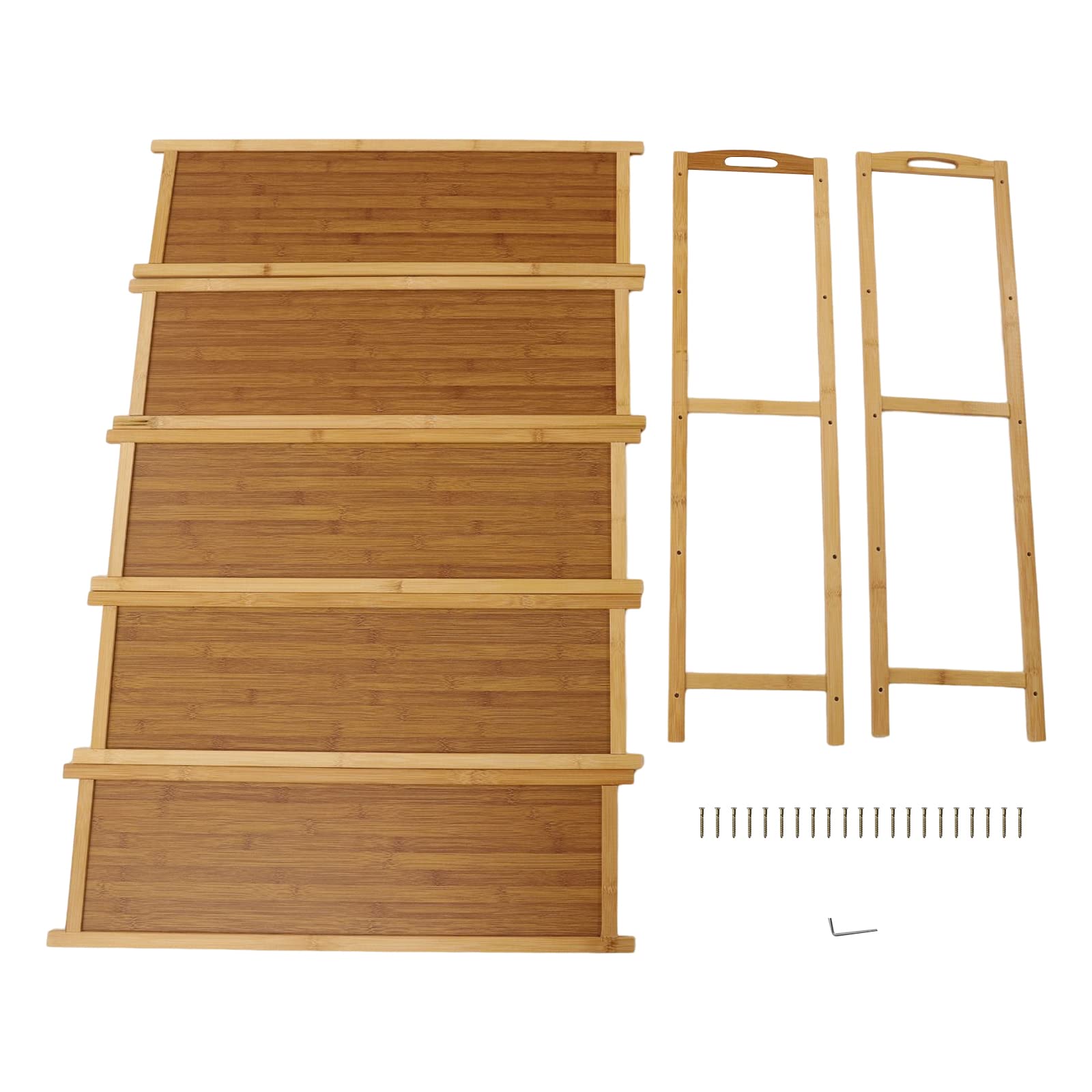 5-Tier Bamboo Shoe Rack Organizer - Sturdy Wooden Shoe Shelf for Entryway, Hallway, Closet & Living Room - Space-Saving Shoe Storage Solution for Home Organization - Perfect for Small Spaces & Apartment Living