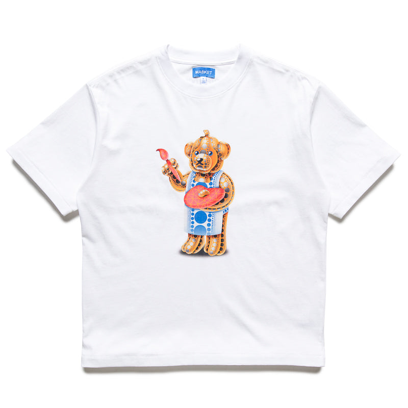 Market Infinity Bear Graphic T-Shirt for Men & Women - Soft Cotton White Tee - Casual Wear, Street Style, Gifts