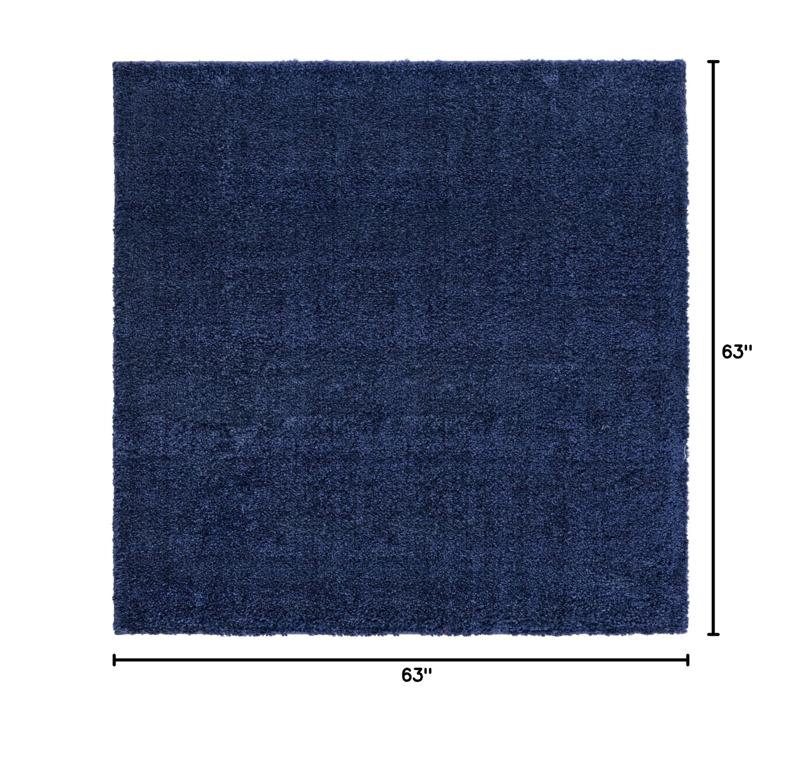 Unique Loom Solo Collection Calabasas Navy Blue 5'3