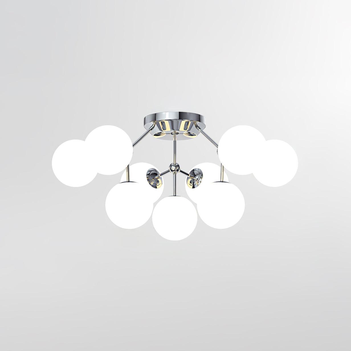Modern Glass Balls Cluster Ceiling Light Fixture - Elegant Chandelier for Living Room, Dining Room, Bedroom & Office Decor