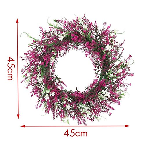 Artificial Phoenix Tail Leaf Wreath - 45cm Elegant Door Garland for Wedding, Home Decor, Front Door, Wall Hanging | Perfect for Boho, Farmhouse & Rustic Style Decorations