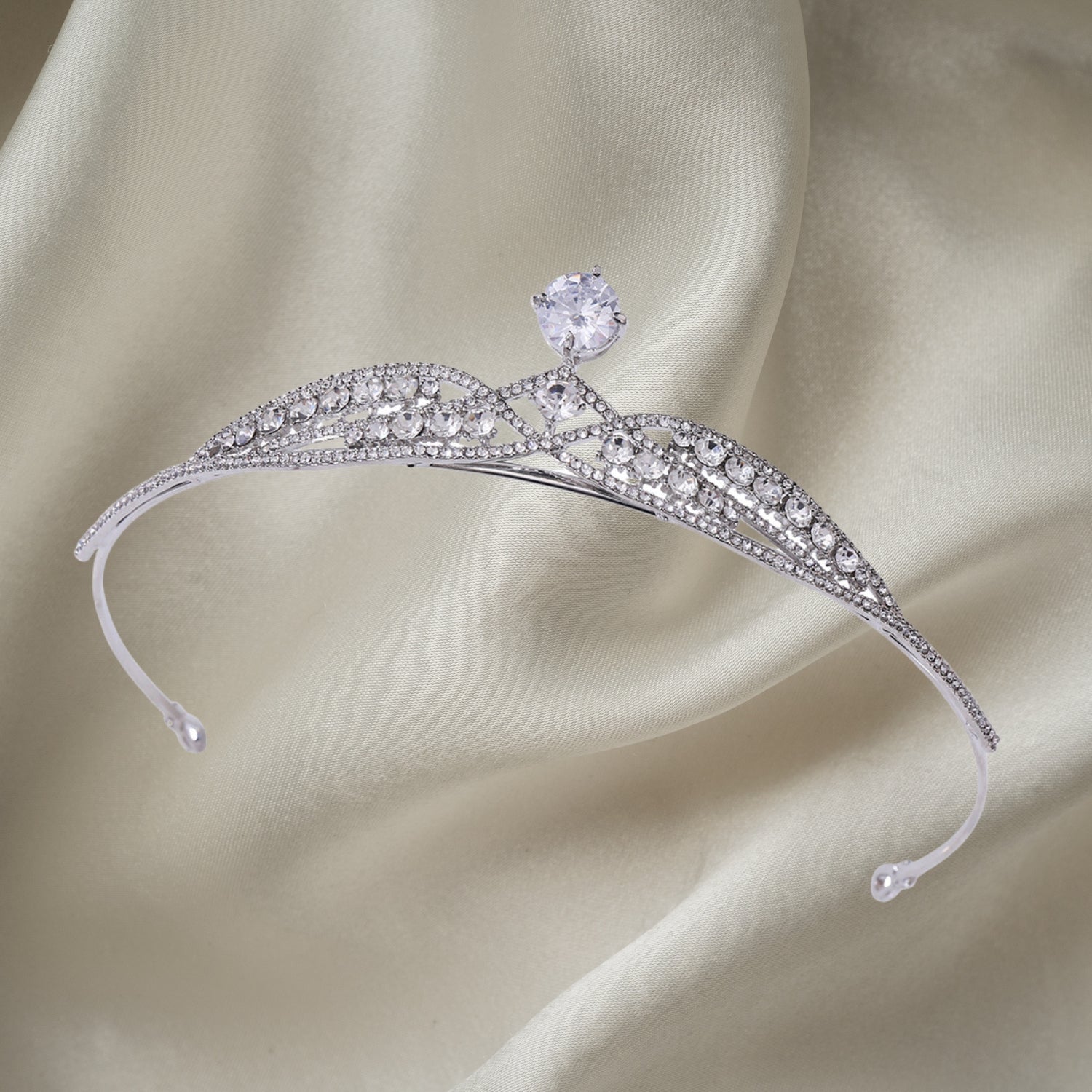 Silver Tiara Queen Crown for Women | Wedding & Bridal Crystal Tiara | Metal Princess Crown for Bride, Birthday, Quinceañera, Pageant & Prom | Perfect for Weddings, Special Occasions & Cosplay