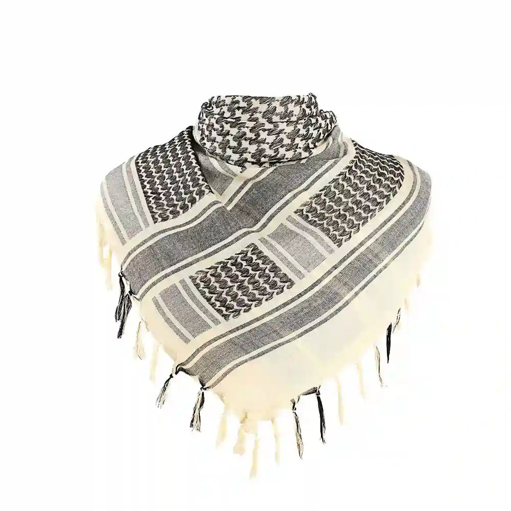 Urgarment Military Tactical Shemagh Desert Scarf for Men & Women - 100% Cotton Neck Wrap - Perfect for Outdoor Adventures, Hiking, and Cold Weather Protection