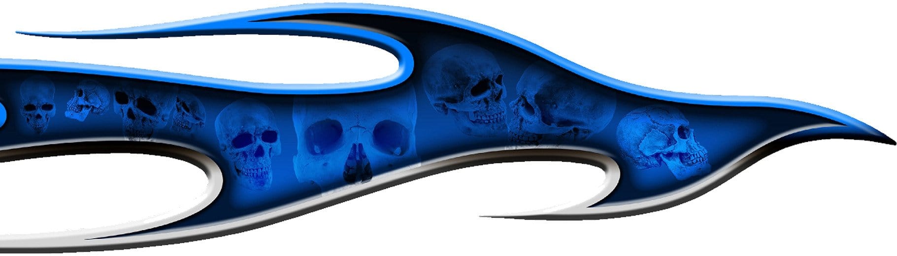 Inflame Skulls Vehicle Side Decals - Premium Vinyl Stickers for Cars, Trucks & Motorcycles - 50% Off Sale - Perfect for Halloween Decor, Car Shows & Customization