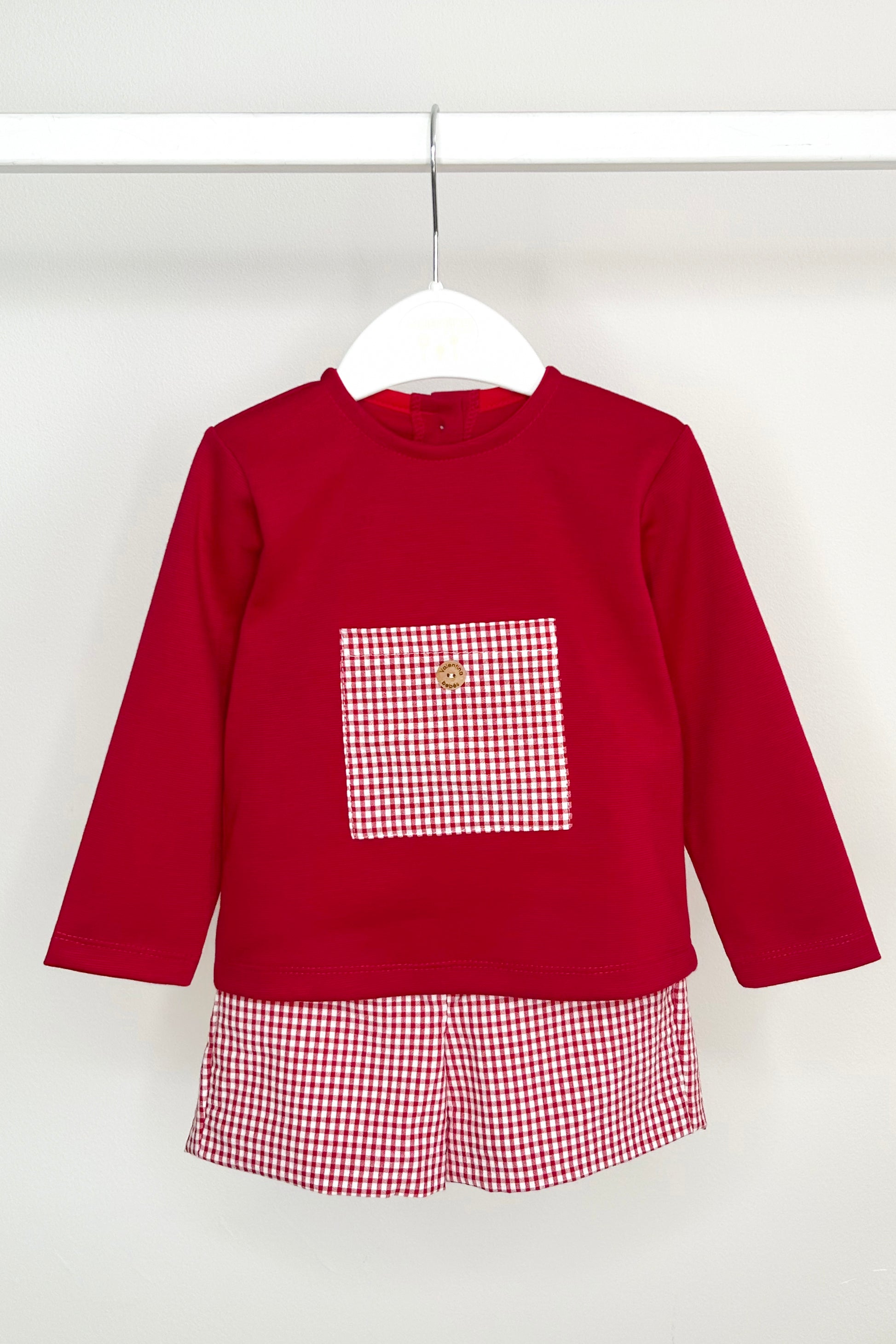 Roland Red Gingham Top & Shorts Set - Stylish Summer Outfit for Women | Perfect for Picnics, Beach Days & Casual Wear