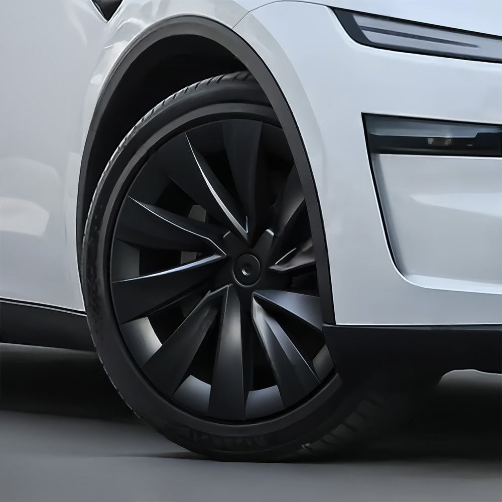 2025+ Tesla Model Y Juniper 20 Inch Helix Wheel Covers - Matte Black Finish | OEM Style Replacement Hubcaps | Enhance Your EV's Look for Daily Commute & Road Trips