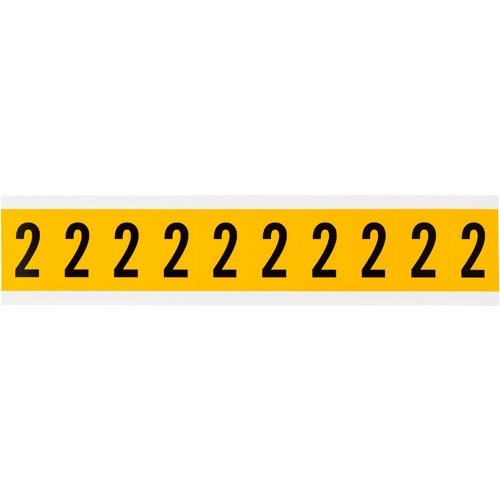 Brady 1530-2 15 Series Indoor/Outdoor Number & Letter Cards - Pack of 50 - Durable for Warehouse, Office & Industrial Labeling