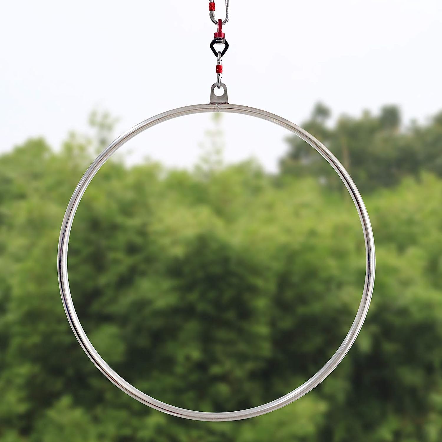 PRIOR FITNESS Professional Aerial Lyra Hoop Set - 25mm & 32mm Stainless Steel Single Point Suspension Ring for Adult Fitness Training | Perfect for Home Gym, Circus Performance & Aerial Yoga Practice