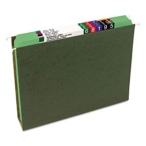 Smead 12110 Letter Size File Folders - Straight Cut, Reinforced Top Tab, Green, 100/Box - Perfect for Office Organization & Document Filing