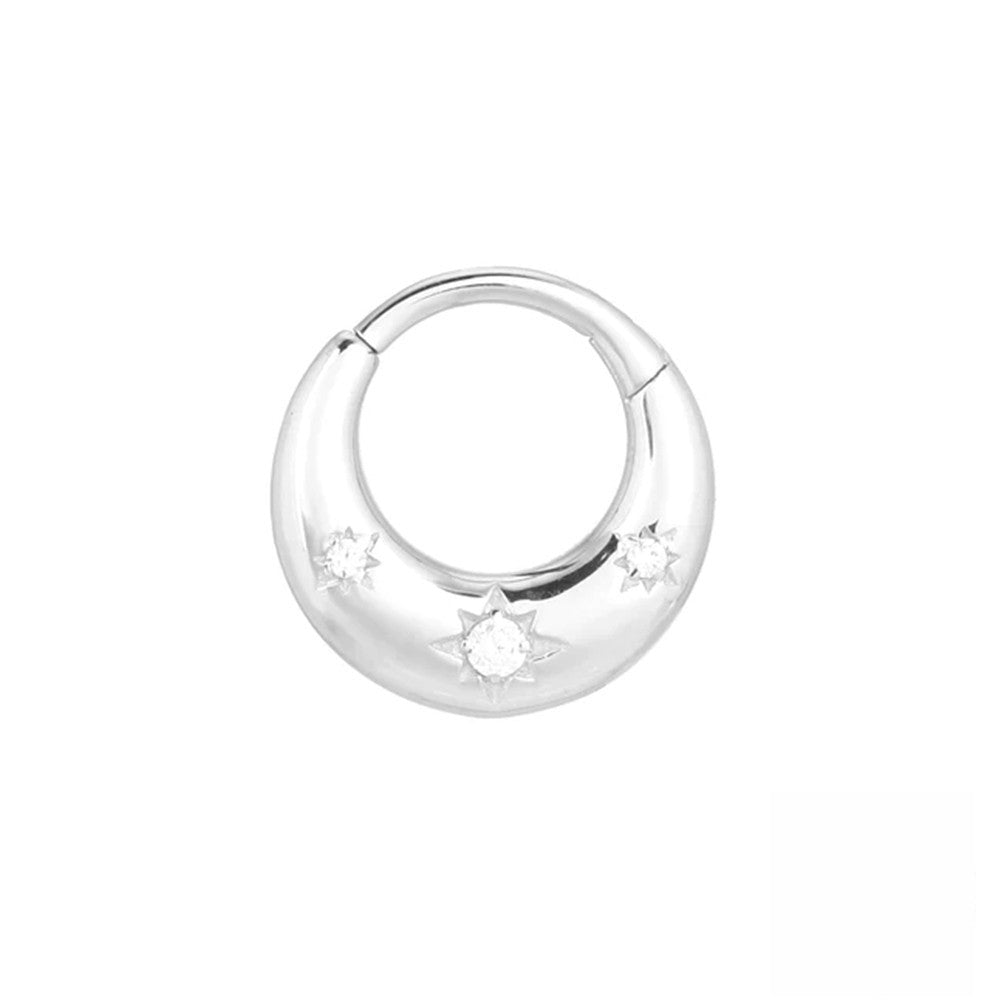 16G Turkish Eye Nose Ring - Hypoallergenic Surgical Steel Septum Hoop Piercing Jewelry for Women & Men | Perfect for Daith, Cartilage, and Nostril Piercings | Trendy Boho Style Body Jewelry