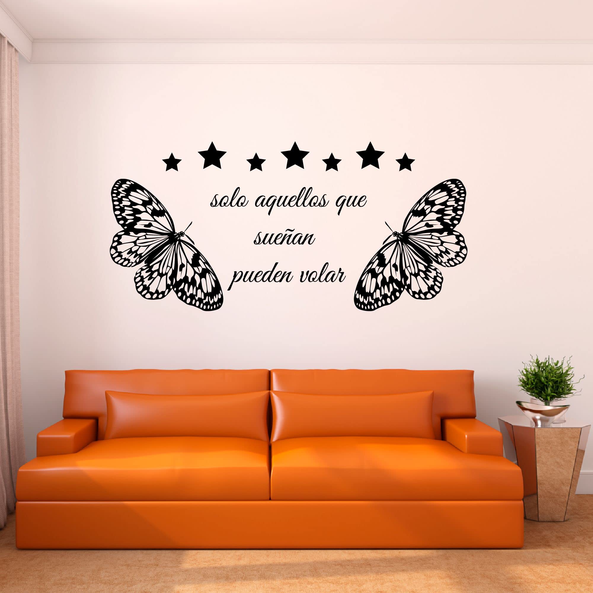 Spanish Dream Big Quote Wall Decals - 'Solo aquellos que sueñan pueden volar' Inspirational Vinyl Stickers for Daycare, Nursery & Home Decor (10x5 inches) - Perfect for Kids' Rooms, Classrooms & Motivational Spaces