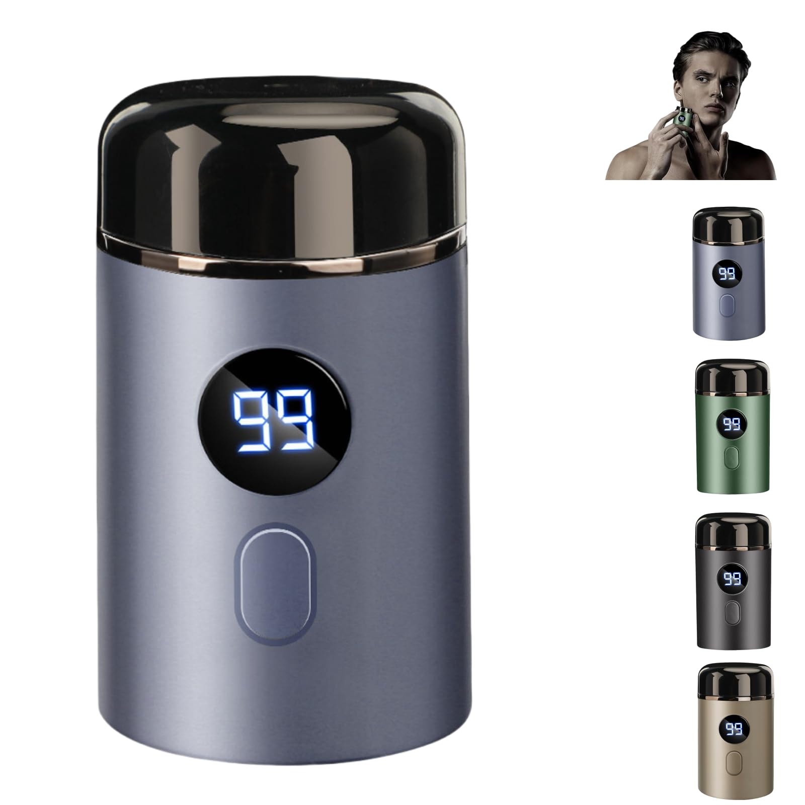 Men's Electric Razor - 3D Floating Head Rechargeable Waterproof Shaver with Digital Display | Portable Travel & Home Use Shaving Kit for Smooth Shave