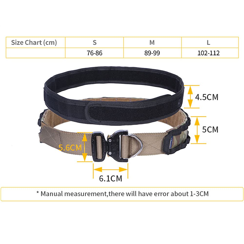 EmersonGear Tactical Belt for Men - Heavy Duty Nylon Webbing Battle Belt with MOLLE System & Quick Release Buckle - Perfect for Military, Airsoft, Hiking & Outdoor Activities