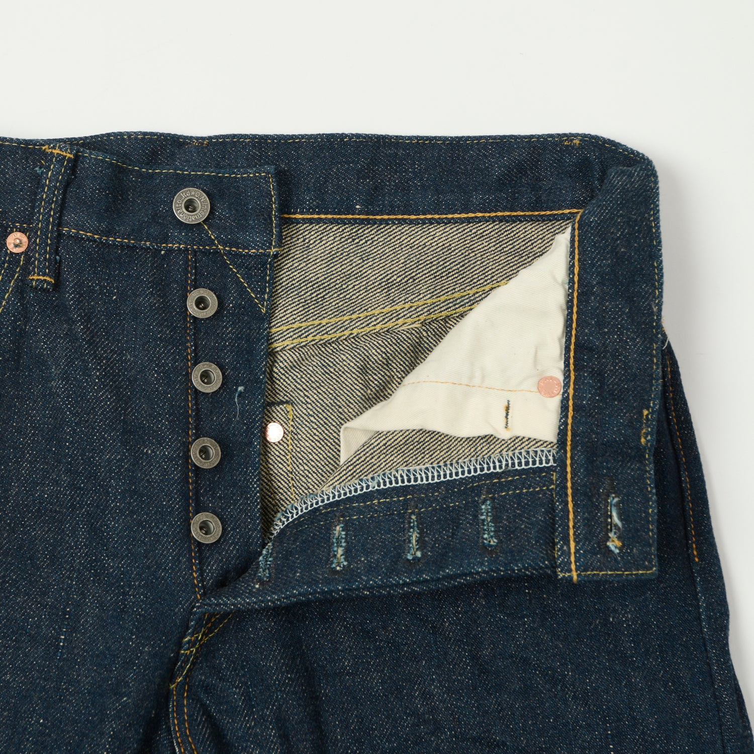 ONI 246ZR ECRU Secret Denim 20oz Relaxed Tapered Jeans for Men - One Wash Selvedge Denim Pants - Perfect for Casual Wear & Street Style Fashion