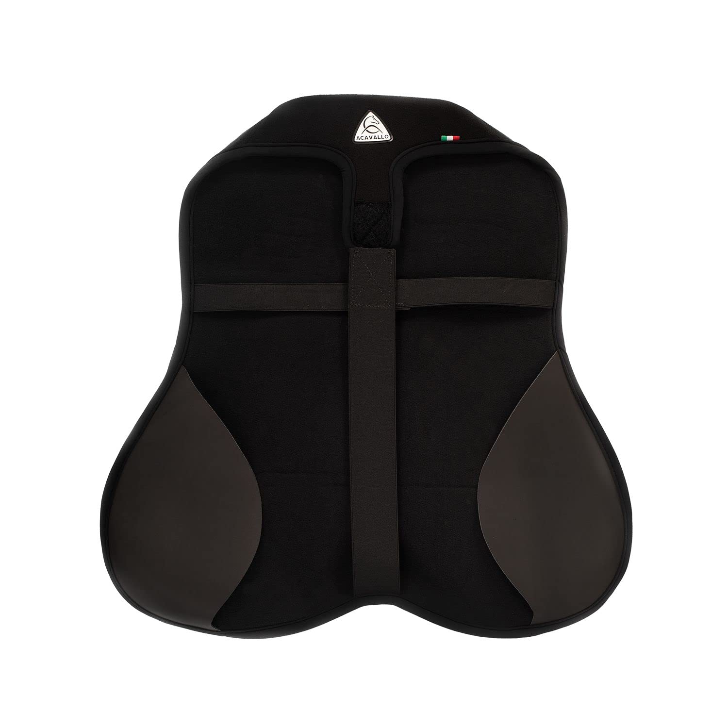Acavallo Gel Seat Saver - 20mm Thick Orthopedic Memory Foam Cushion for Coccyx Pain Relief - Large Black Horse Riding Saddle Pad - Perfect for Equestrian, Cycling & Office Chairs