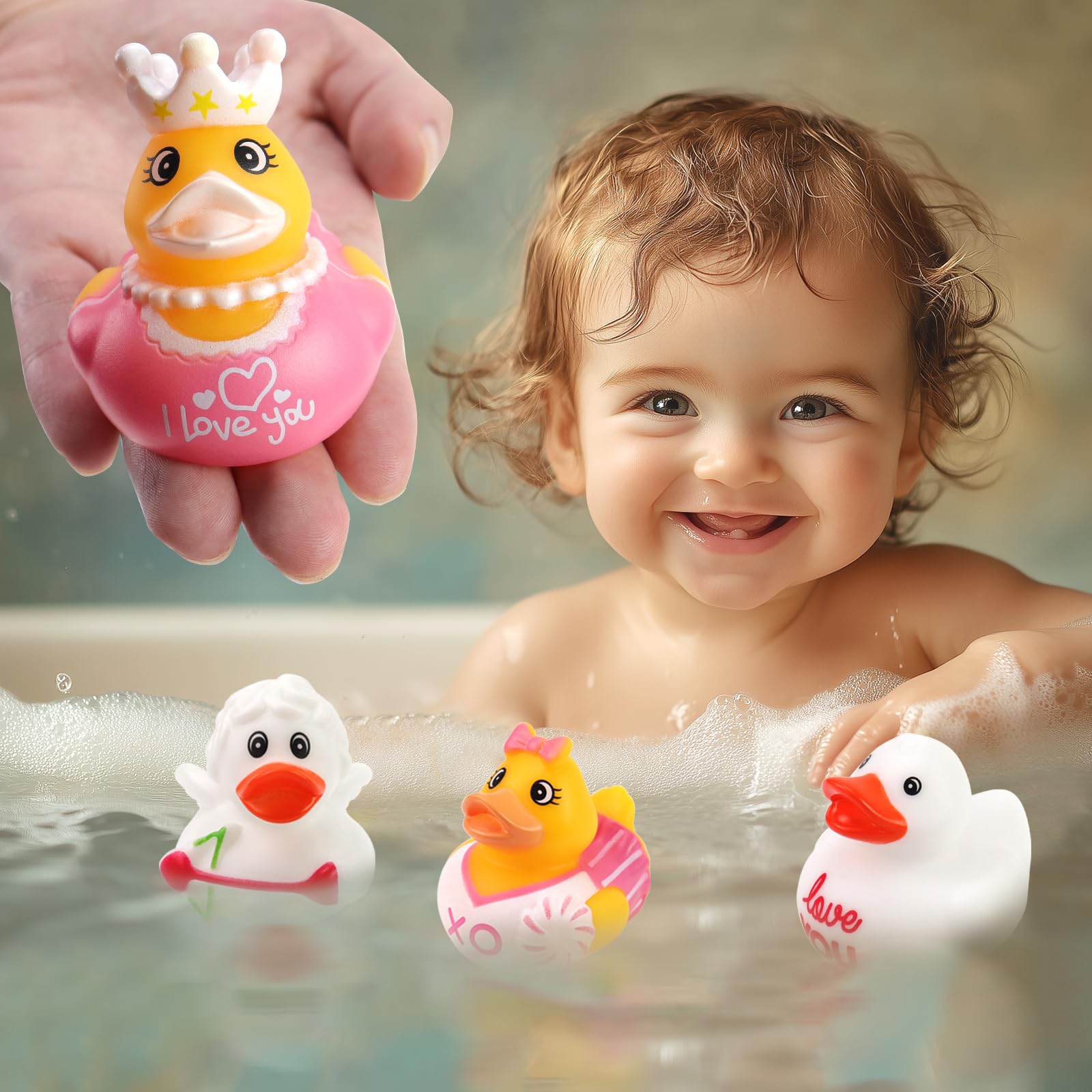36Pcs Valentine's Day Rubber Duckies - Bulk 2
