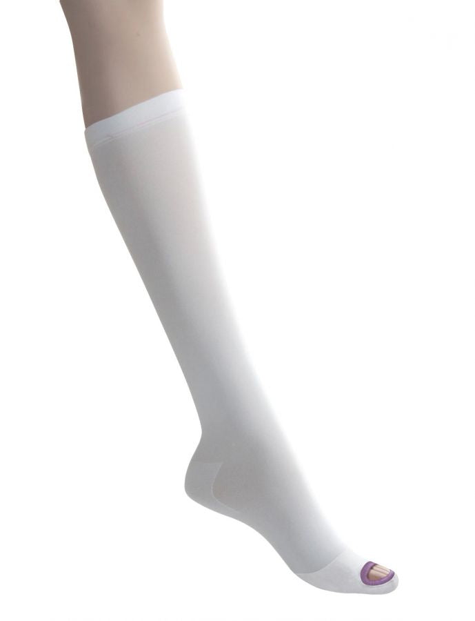 EMS Knee Length Anti Embolism Compression Stockings - White XX Large (Box of 12) - Medical Support for Circulation & Recovery