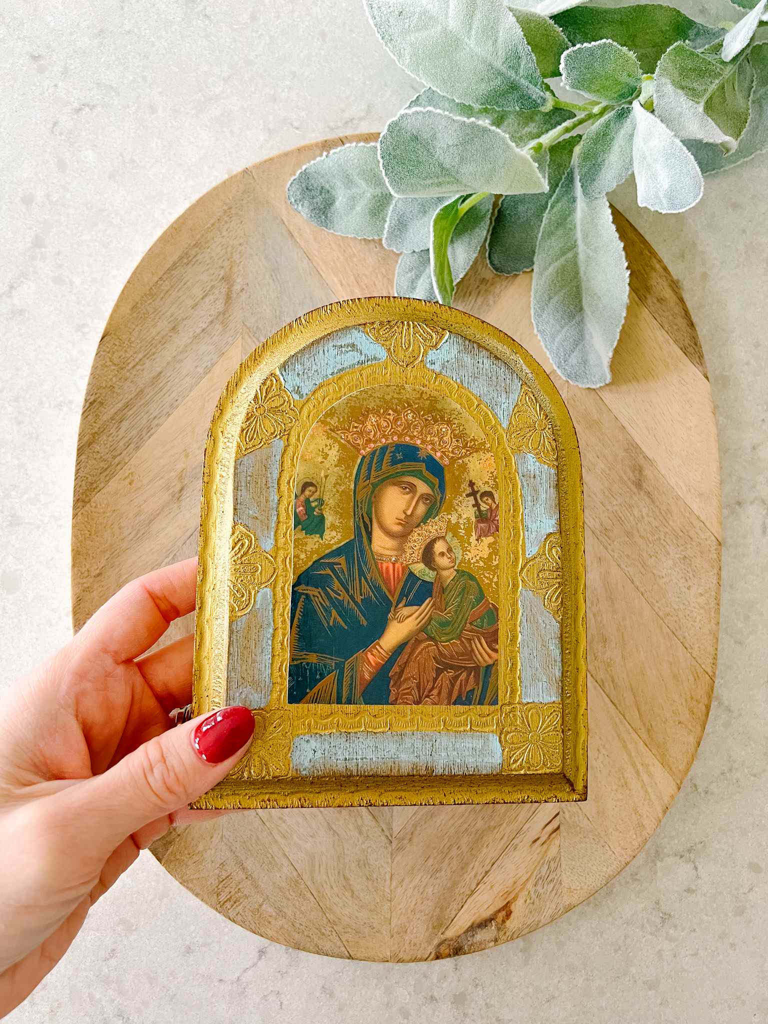 Our Lady of Perpetual Help Petite Plaque - Small Religious Wall Decor for Home, Church & Prayer Spaces - Perfect for Catholic Gifts & Devotional Areas