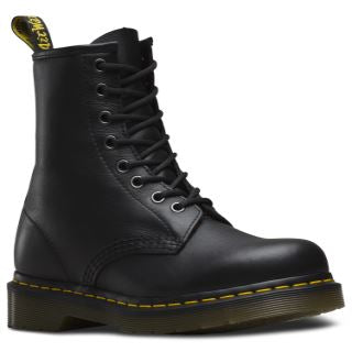Dr. Martens 1460 Black Nappa Leather Lace-Up Boots for Men & Women - Classic 8-Eye Combat Boots for Everyday Wear, Work & Outdoor Activities