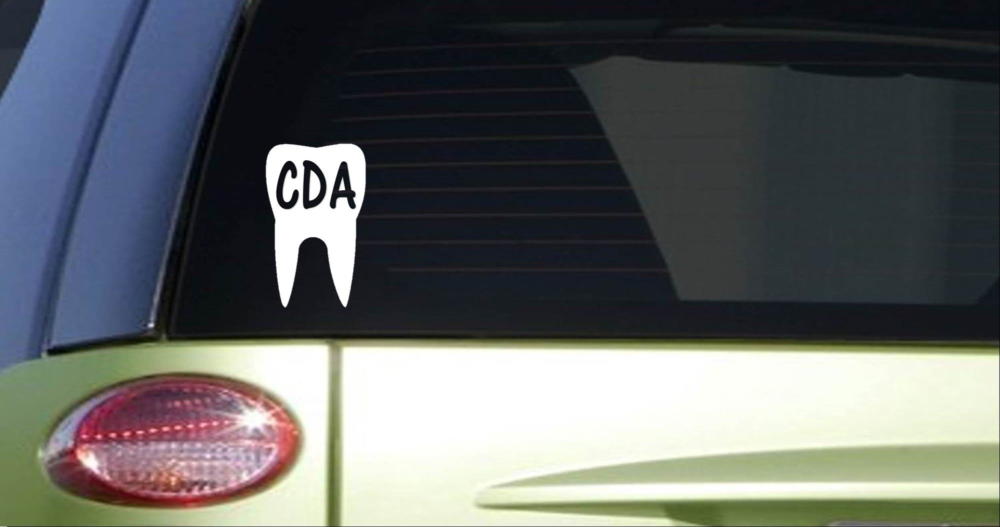 CDA Tooth I380 6 Inch Tall Sticker Decal for Dentistry & Dental Hygienist Scrubs - Perfect for Clinic Decor, Medical Equipment Labeling & Dental Office Organization