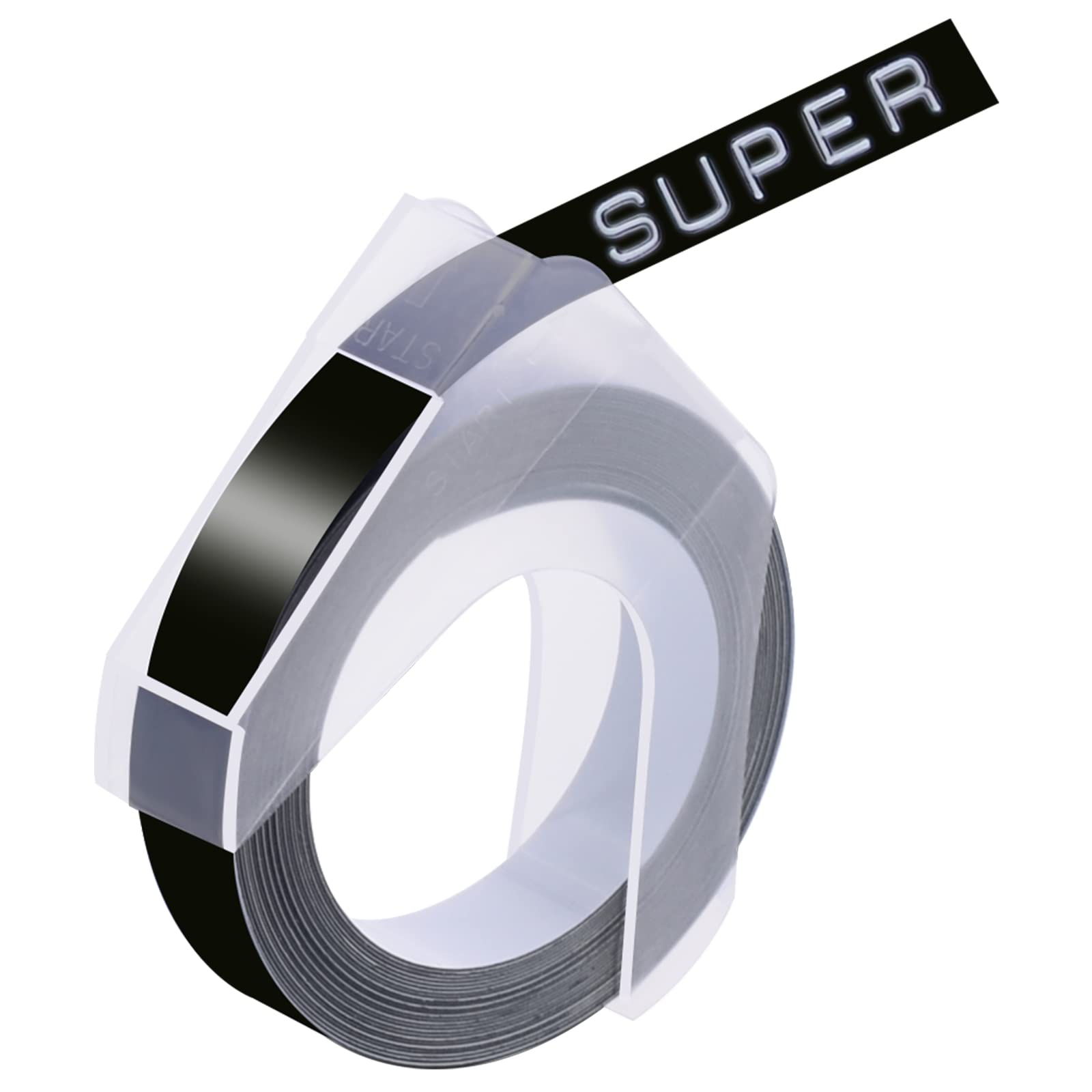 6 Pack Dymo 3D Plastic Embossing Label Tapes - 9mm (3/8