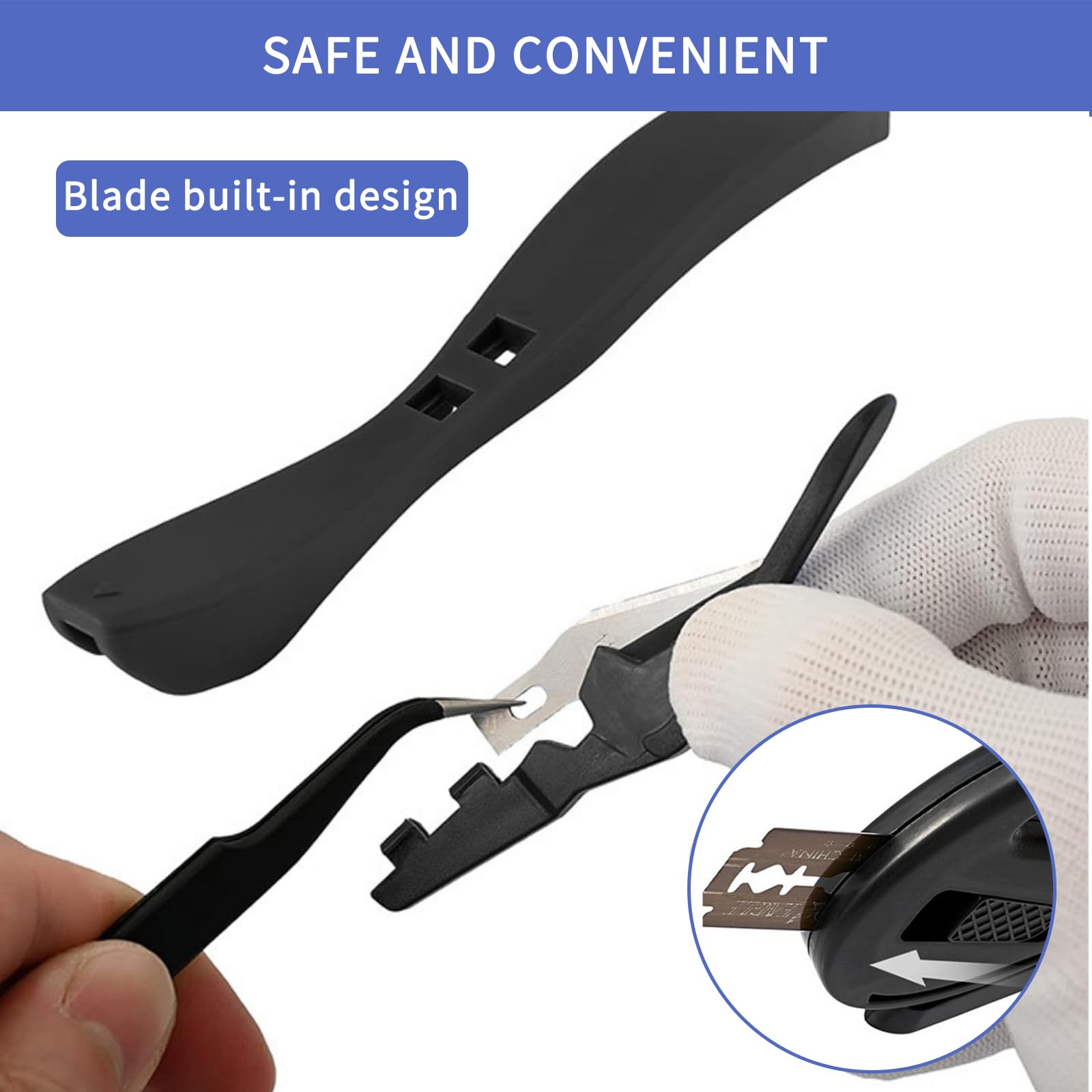 3Pcs Safety Cutter Set - Vinyl Utility Knife for Wrapping Paper, Window Tint, Automotive Wrap & Crafts - Sharp Precision Cutting Tool for Home, Office & Gift Wrapping - Perfect for DIY Projects, Holiday Gifts & Professional Installations