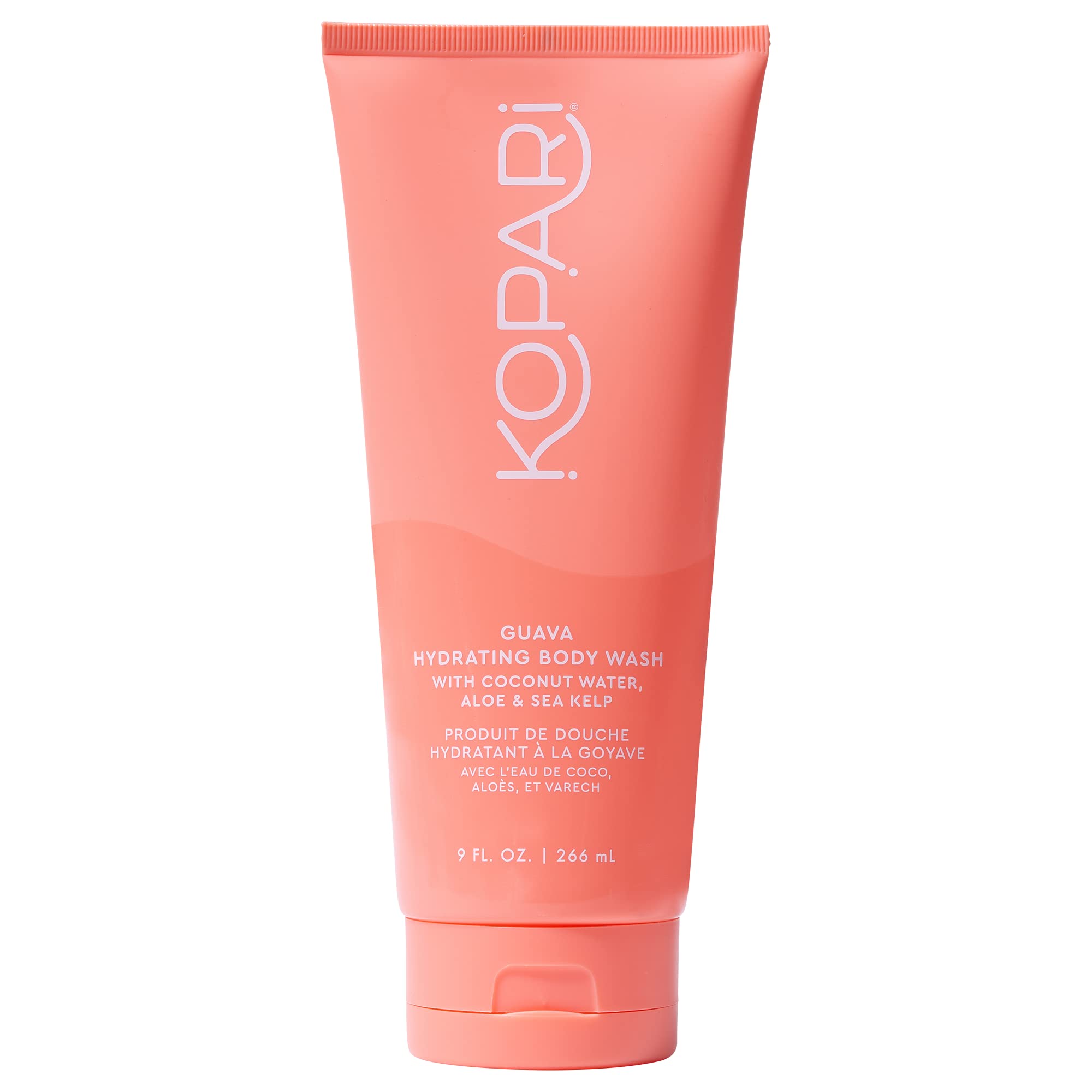 Kopari Guava Hydrating Body Wash - Moisturizing Foaming Wash with Coconut Water, Aloe & Sea Kelp | Vegan, Sensitive Skin Friendly, Paraben-Free | Perfect for Daily Shower & Post-Workout Refreshment