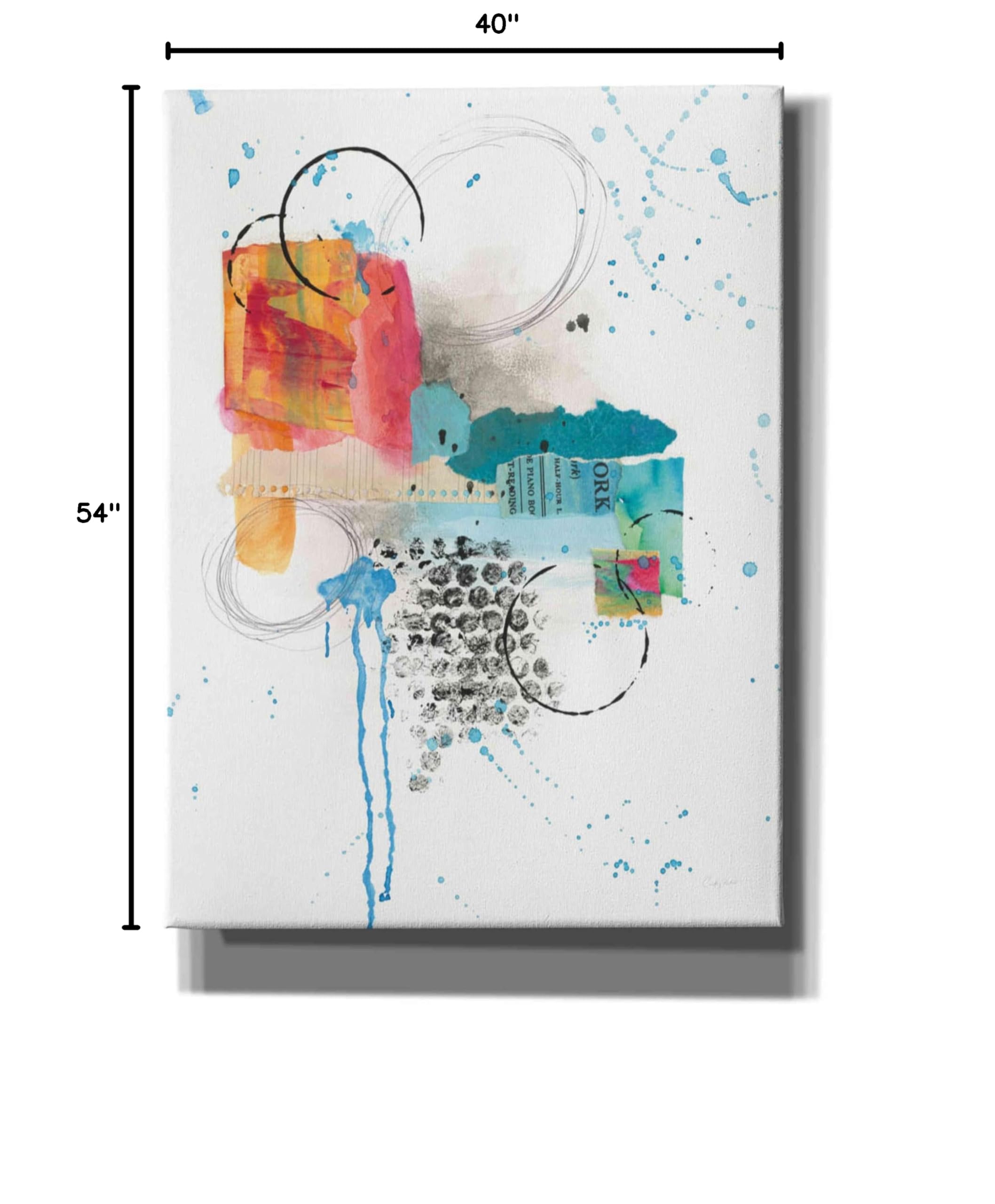 Epic Graffiti 'Abstract Skyline I' by Courtney Prahl - 40x54 Inch Modern Canvas Wall Art for Living Room, Bedroom & Office Decor