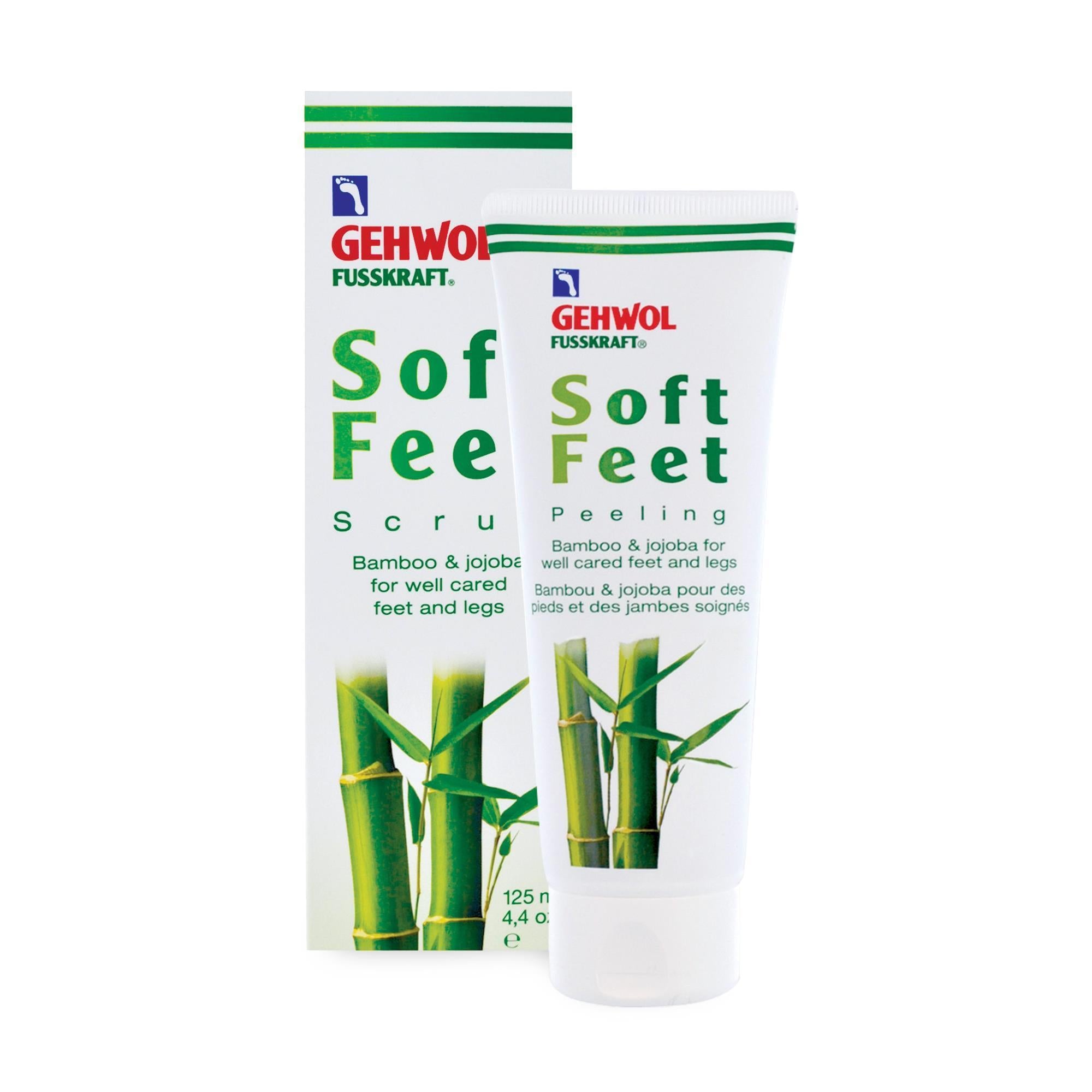 Gehwol Soft Feet Scrub - Exfoliating Foot Cream for Dry & Cracked Heels - Moisturizing Foot Care Treatment for Calluses & Rough Skin - Perfect for Pedicures & At-Home Foot Spa