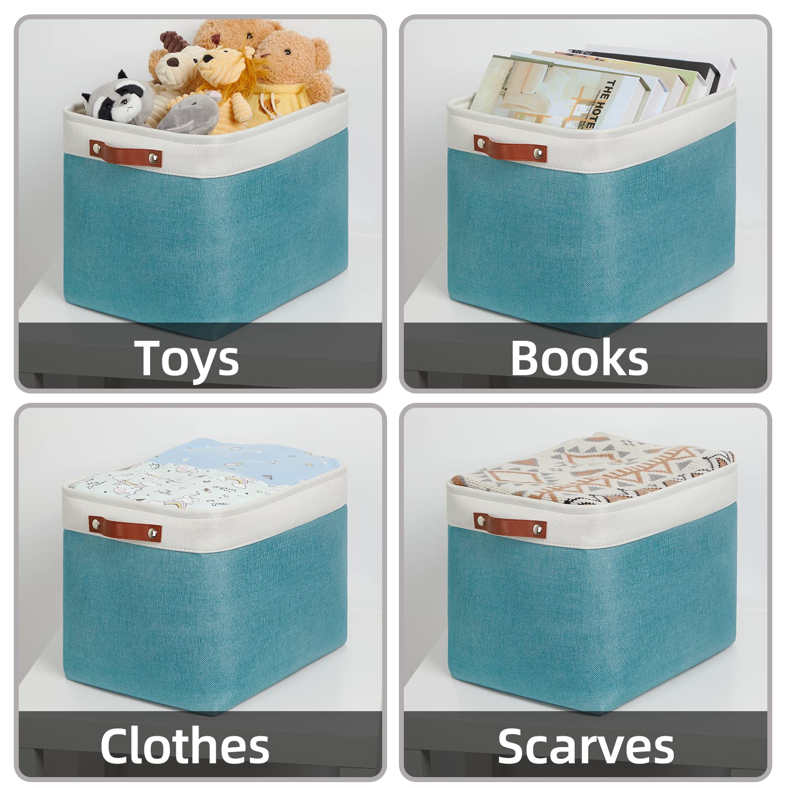 Extra Large Fabric Storage Bins [2 Pack] - 16