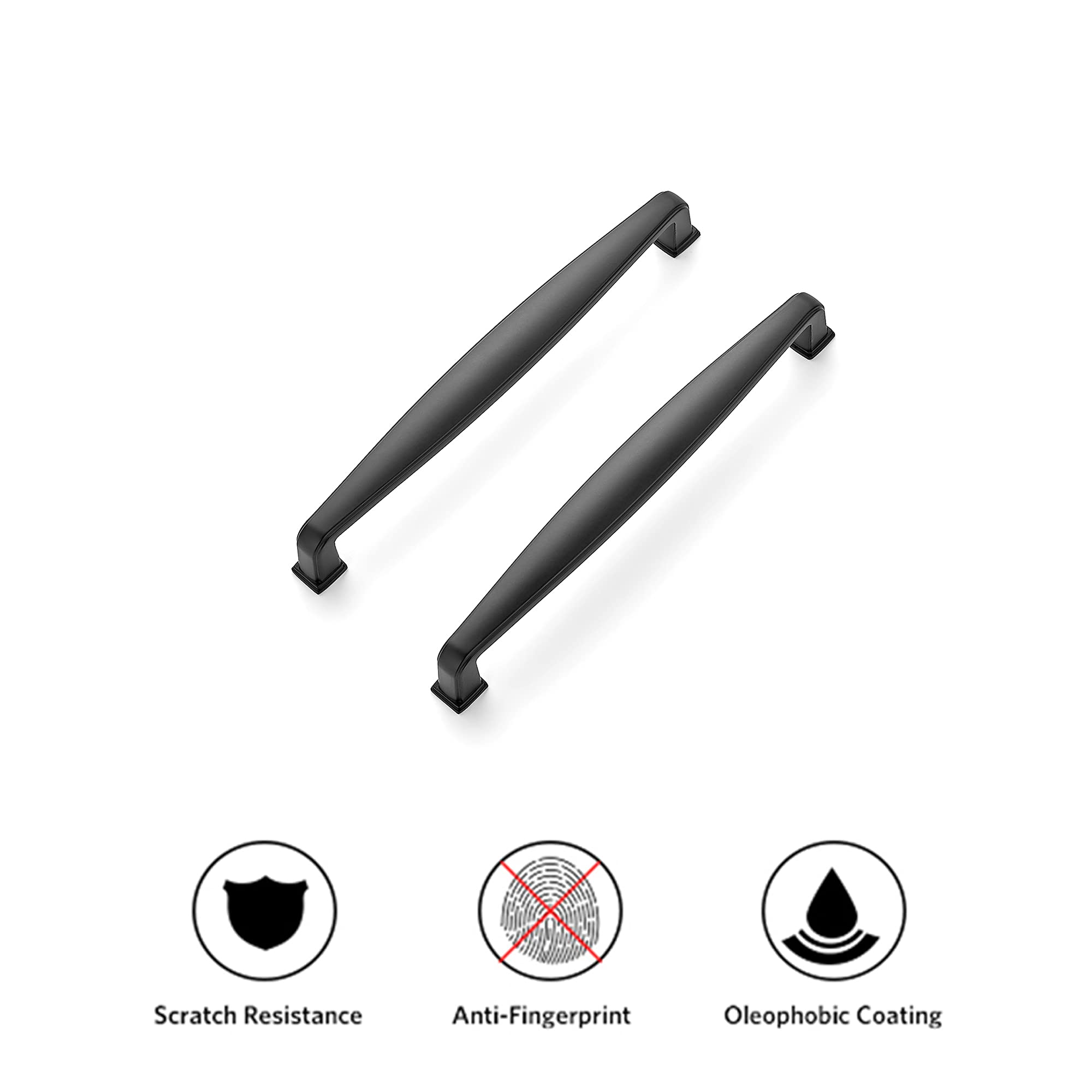35 Pack Matte Black Kitchen Cabinet Handles - 6-1/4 Inch Solid Cabinet Pulls & Drawer Handles | Durable Kitchen Hardware for Cabinets, Cupboards & Drawers | Perfect for Home Renovation & DIY Projects
