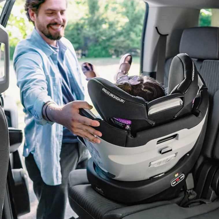 Revolve360 Extend Rotational All-in-One Convertible Car Seat - Onyx Black | 360° Swivel for Easy Entry & Exit | Rear-Facing, Forward-Facing & Booster Mode | Safe & Comfortable for Infants to Big Kids | Perfect for SUVs, Minivans & Family Travel