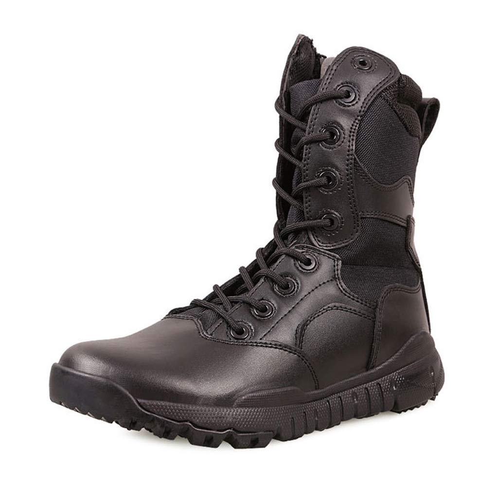Men's Tactical Combat Boots - Lightweight Waterproof Hiking & Hunting Military Boots for Outdoor Adventures - Black - Size 40/UK 7/US 7.5 - Perfect for Camping, Trekking & Tactical Training