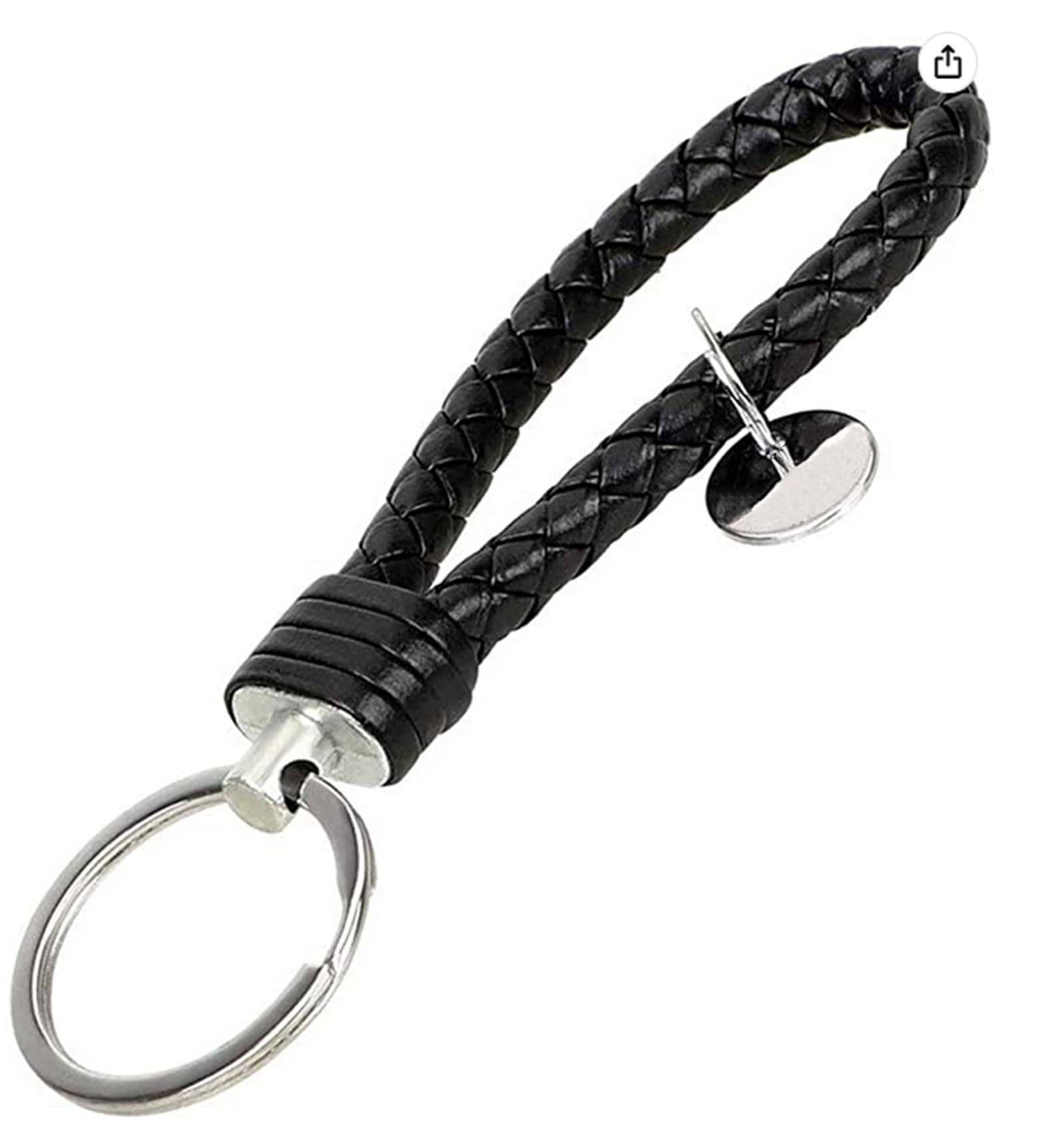 Creative Woven Keychain with Pendant - Stylish Key Ring Lanyard for Women & Men (Black) | Perfect for Keys, Bags, Gifts & Everyday Carry Accessories
