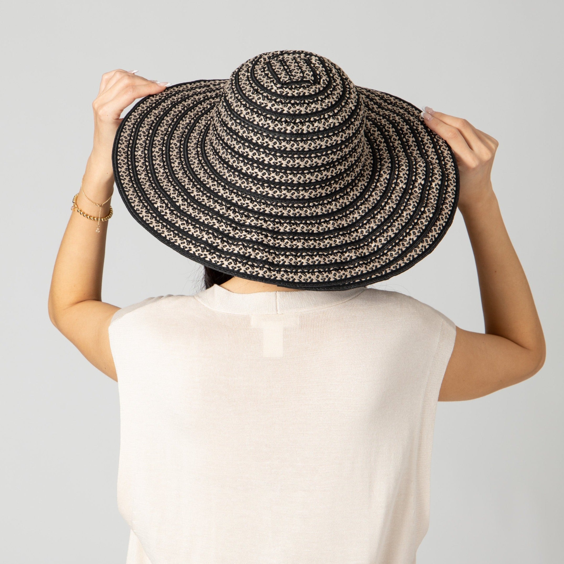Stylish Women's Novelty Ribbon & Paperbraid Sun Hat for Beach, Garden, and Outdoor Activities - UV Protection Summer Wide Brim Hat